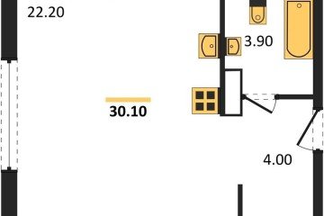 Фото №1: Студия 30 м² - Краснодар, мкр. жилой комплекс Самолёт-6, 