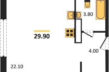 Фото №1: Студия 30 м² - Краснодар, мкр. жилой комплекс Самолёт-6, 