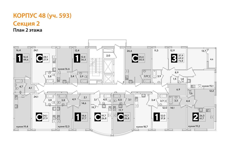 Фото №8: 1-комнатная квартира 37 м² - Краснодар, Прикубанский внутригородской округ, мкр. жилой комплекс Самолёт-6