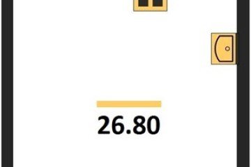 Фото №1: Студия 26 м² - Краснодар, мкр. жилой комплекс Самолёт-6, 