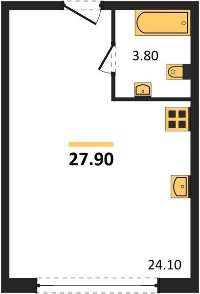 Фото №1: Студия 27 м² - Краснодар, Прикубанский внутригородской округ, мкр. жилой комплекс Самолёт-6