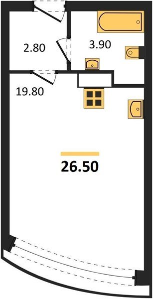 Фото №1: Студия 26 м² - Краснодар, Прикубанский внутригородской округ, мкр. жилой комплекс Самолёт-6
