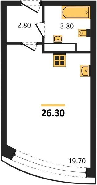 Фото №1: Студия 26 м² - Краснодар, Прикубанский внутригородской округ, мкр. жилой комплекс Самолёт-6