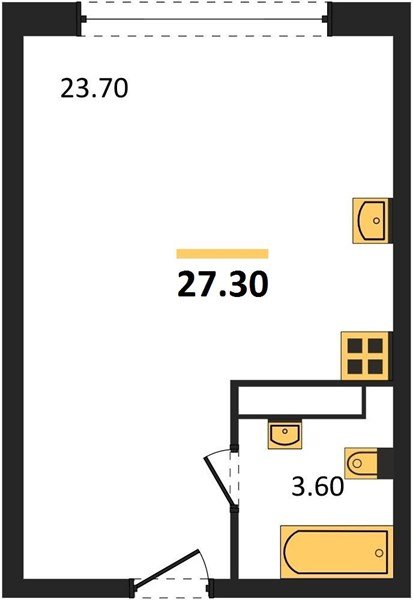 Фото №1: Студия 27 м² - Краснодар, Прикубанский внутригородской округ, мкр. жилой комплекс Самолёт-6
