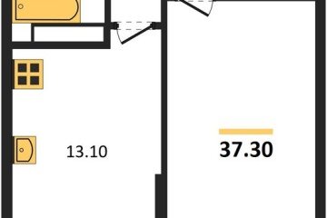 Фото №1: 1-комнатная квартира 37 м² - Краснодар, мкр. жилой комплекс Самолёт-6, 