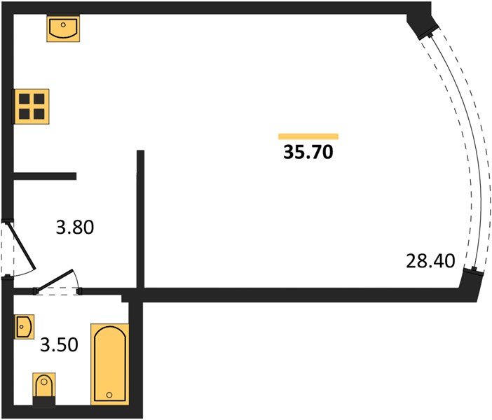 Фото №1: Студия 35 м² - Краснодар, Прикубанский внутригородской округ, мкр. жилой комплекс Самолёт-6