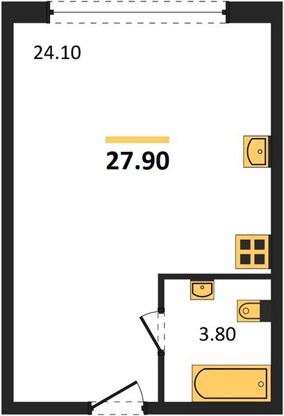 Фото №1: Студия 27 м² - Краснодар, Прикубанский внутригородской округ, мкр. жилой комплекс Самолёт-6