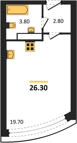 Фото №1: Студия 26 м² - Краснодар, Прикубанский внутригородской округ, мкр. жилой комплекс Самолёт-6