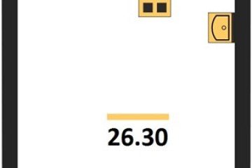 Фото №1: Студия 26 м² - Краснодар, мкр. жилой комплекс Самолёт-6, 