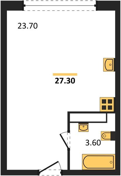 Фото №1: Студия 27 м² - Краснодар, Прикубанский внутригородской округ, мкр. жилой комплекс Самолёт-6