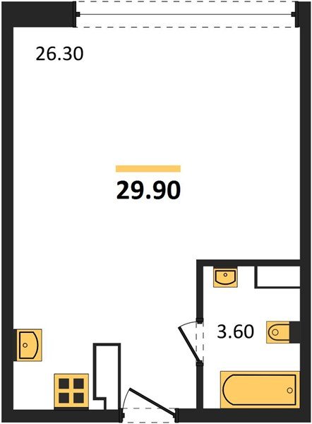 Фото №1: Студия 29 м² - Краснодар, Прикубанский внутригородской округ, мкр. жилой комплекс Самолёт-6