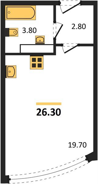 Фото №1: Студия 26 м² - Краснодар, Прикубанский внутригородской округ, мкр. жилой комплекс Самолёт-6