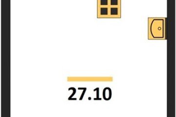 Фото №1: Студия 27 м² - Краснодар, мкр. жилой комплекс Самолёт-6, 