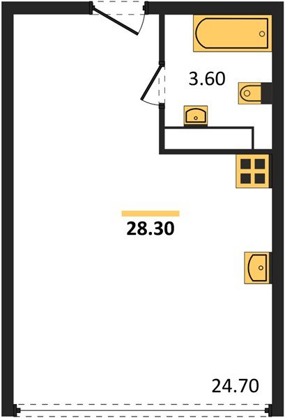 Фото №1: Студия 28 м² - Краснодар, Прикубанский внутригородской округ, мкр. жилой комплекс Самолёт-6