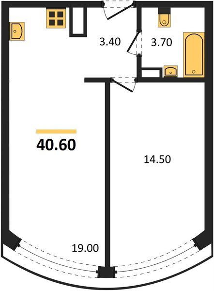 Фото №1: 1-комнатная квартира 40 м² - Краснодар, Прикубанский внутригородской округ, мкр. жилой комплекс Самолёт-6