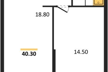 Фото №1: 1-комнатная квартира 40 м² - Краснодар, мкр. жилой комплекс Самолёт-6, 