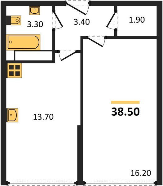 Фото №1: 1-комнатная квартира 38 м² - Краснодар, Прикубанский внутригородской округ, мкр. жилой комплекс Самолёт-6