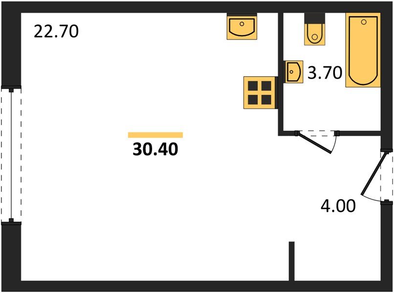 Фото №1: Студия 30 м² - Краснодар, жилой комплекс Самолёт-6, мкр. Прикубанский внутригородской округ