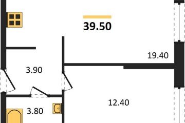 Фото №1: 1-комнатная квартира 39 м² - Краснодар, мкр. Прикубанский внутригородской округ, 