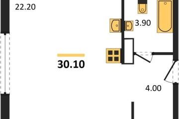 Фото №1: Студия 30 м² - Краснодар, мкр. Прикубанский внутригородской округ, 