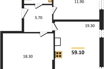 Фото №1: 2-комнатная квартира 59 м² - Краснодар, мкр. Прикубанский внутригородской округ, 