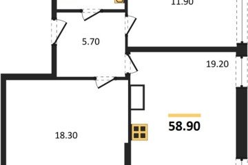 Фото №1: 2-комнатная квартира 58 м² - Краснодар, мкр. Прикубанский внутригородской округ, 