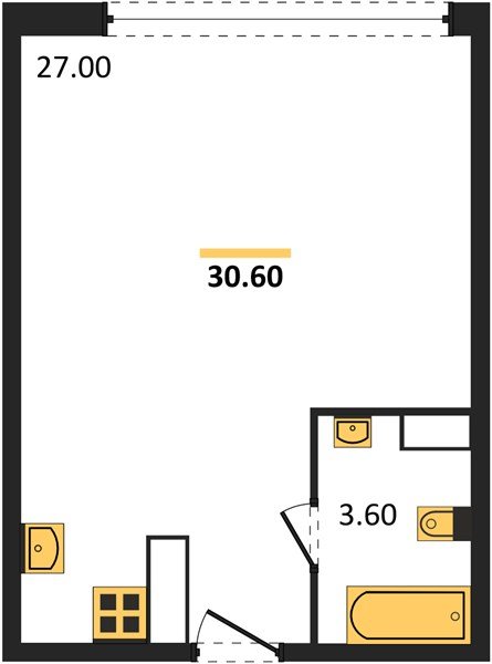 Фото №1: Студия 30 м² - Краснодар, жилой комплекс Самолёт-6, мкр. Прикубанский внутригородской округ