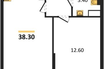 Фото №1: 1-комнатная квартира 38 м² - Краснодар, мкр. Прикубанский внутригородской округ, 