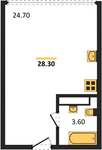 Фото №1: Студия 28 м² - Краснодар, жилой комплекс Самолёт-6, мкр. Прикубанский внутригородской округ