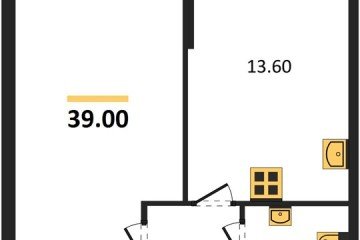 Фото №1: 1-комнатная квартира 39 м² - Краснодар, мкр. Прикубанский внутригородской округ, 