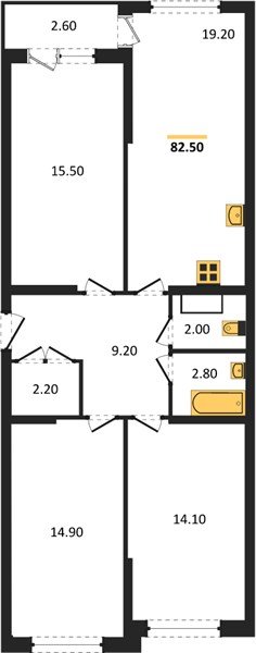 Фото №1: 3-комнатная квартира 82 м² - Краснодар, жилой комплекс Самолёт-6, мкр. Прикубанский внутригородской округ