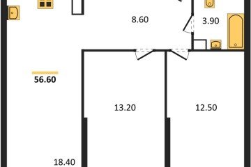 Фото №1: 2-комнатная квартира 56 м² - Краснодар, мкр. Прикубанский внутригородской округ, 