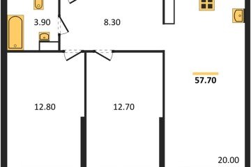 Фото №1: 2-комнатная квартира 57 м² - Краснодар, мкр. Прикубанский внутригородской округ, 