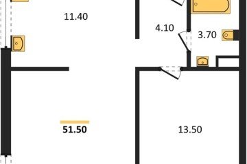 Фото №1: 2-комнатная квартира 51 м² - Краснодар, мкр. Прикубанский внутригородской округ, 