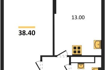 Фото №1: 1-комнатная квартира 38 м² - Краснодар, мкр. Прикубанский внутригородской округ, 