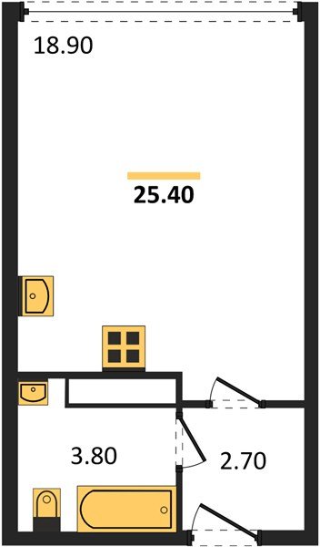 Фото №1: Студия 25 м² - Краснодар, жилой комплекс Самолёт-6, мкр. Прикубанский внутригородской округ