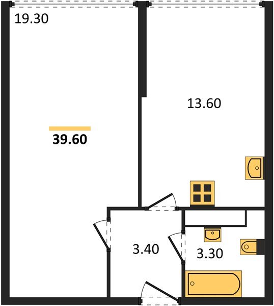 Фото №1: 1-комнатная квартира 39 м² - Краснодар, жилой комплекс Самолёт-6, мкр. Прикубанский внутригородской округ