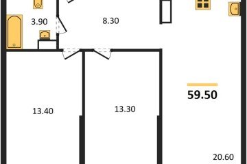 Фото №1: 2-комнатная квартира 59 м² - Краснодар, мкр. Прикубанский внутригородской округ, 