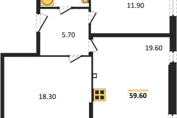 Фото №1: 2-комнатная квартира 59 м² - Краснодар, мкр. жилой комплекс Самолёт-6, 