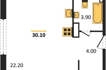 Фото №1: Студия 30 м² - Краснодар, мкр. жилой комплекс Самолёт-6, 