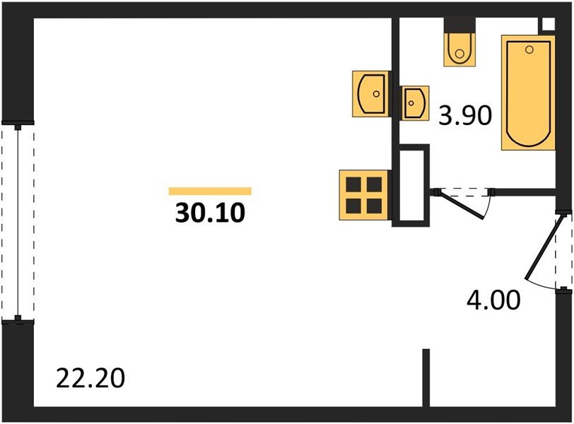 Фото №1: Студия 30 м² - Краснодар, Прикубанский внутригородской округ, мкр. жилой комплекс Самолёт-6