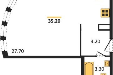 Фото №1: Студия 35 м² - Краснодар, мкр. жилой комплекс Самолёт-6, 