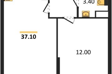 Фото №1: 1-комнатная квартира 37 м² - Краснодар, мкр. жилой комплекс Самолёт-6, 