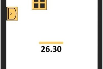 Фото №1: Студия 26 м² - Краснодар, мкр. жилой комплекс Самолёт-6, 