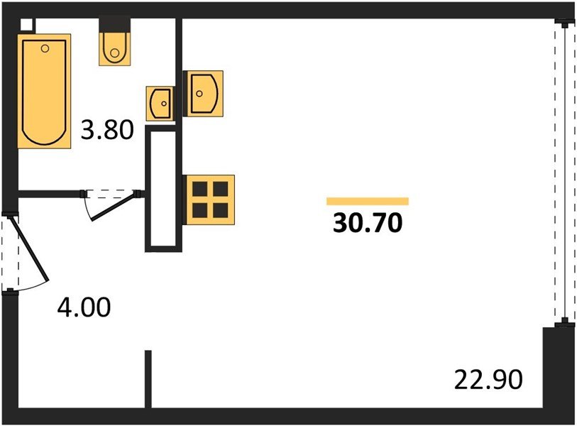 Фото №1: Студия 30 м² - Краснодар, Прикубанский внутригородской округ, мкр. жилой комплекс Самолёт-6