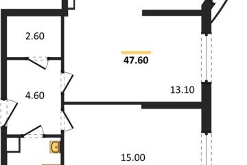 Фото №1: 2-комнатная квартира 47 м² - Краснодар, мкр. жилой комплекс Самолёт-6, 