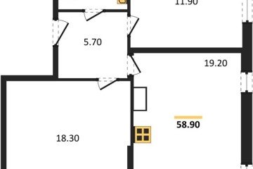 Фото №1: 2-комнатная квартира 58 м² - Краснодар, мкр. жилой комплекс Самолёт-6, 
