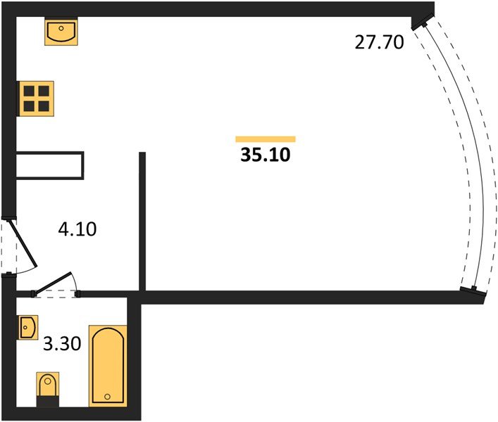 Фото №1: Студия 35 м² - Краснодар, Прикубанский внутригородской округ, мкр. жилой комплекс Самолёт-6