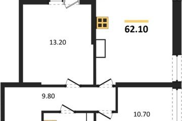 Фото №1: 2-комнатная квартира 62 м² - Краснодар, мкр. жилой комплекс Самолёт-6, 