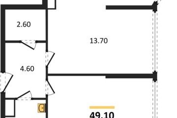 Фото №1: 2-комнатная квартира 49 м² - Краснодар, мкр. жилой комплекс Самолёт-6, 